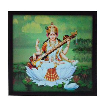 Goddess Laxmi Satin Matt Texture UV Art Painting 1