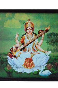 Goddess Laxmi Satin Matt Texture UV Art Painting