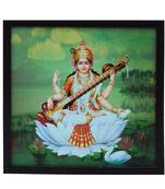 Goddess Laxmi Satin Matt Texture UV Art Painting