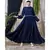 Blue Nazneen Balloon Sleeve Pom Pom Lace Bohemian  Abaya