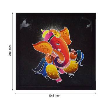 Lord Ganesha Satin Matt Texture UV Art Painting 2