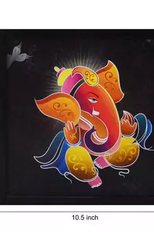 Lord Ganesha Satin Matt Texture UV Art Painting