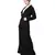 Black Nazneen Executive Two Pc Contemprory Coat Pant Cum Abaya