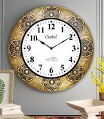 18" AntiqueBrass Metal Decorative Wall Clock for Home