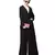 Black Nazneen Executive Two Pc Contemprory Coat Pant Cum Abaya