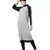 Grey Nazneen Contrast Knits Sports Abaya With Legging