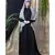 Black Nazneen Side Open Band At Waist Nida Abaya