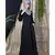 Black Nazneen Side Open Band At Waist Nida Abaya