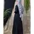 Black Nazneen Side Open Band At Waist Nida Abaya