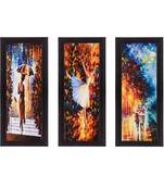 Set Of 3 Couple Love Moments Satin Matt Texture UV Art Painting
