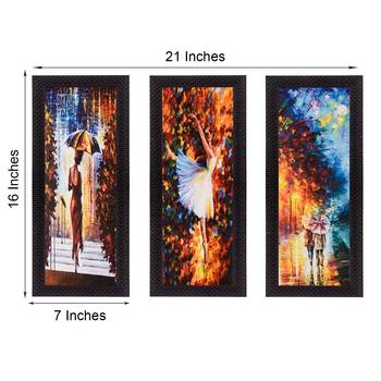Set Of 3 Couple Love Moments Satin Matt Texture UV Art Painting 2