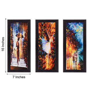 Set Of 3 Couple Love Moments Satin Matt Texture UV Art Painting 3