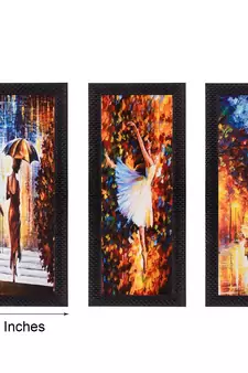 Set Of 3 Couple Love Moments Satin Matt Texture UV Art Painting