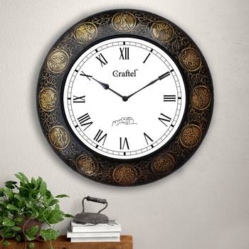 18"  Zodiac Antique Brass Metal Decorative Wall Clock for Home 1