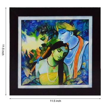 Radha Krishna Love Scene Satin Matt Texture UV Art Painting 2
