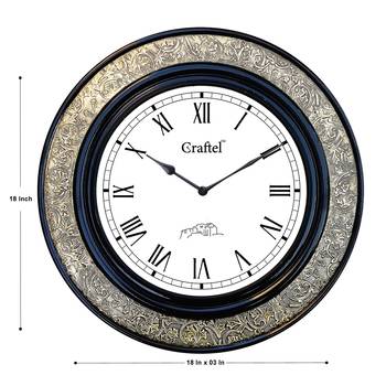 18" AntiqueBrass Metal Decorative Wall Clock for Home 3