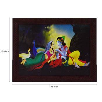 Radha Krishna Love Scene Satin Matt Texture UV Art Painting 2