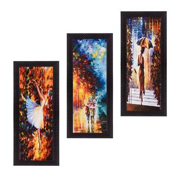 Set Of 3 Couple Love Moments Satin Matt Texture UV Art Painting 1