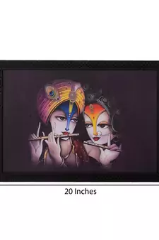 Radha Krishna Satin Matt Texture UV Art Painting
