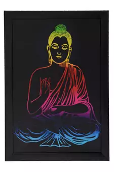 Spritual Buddha Satin Matt Texture UV Art Painting