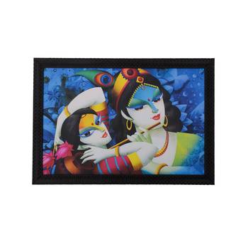 Radha Krishna Satin Matt Texture UV Art Painting 1