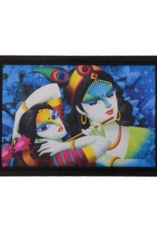 Radha Krishna Satin Matt Texture UV Art Painting
