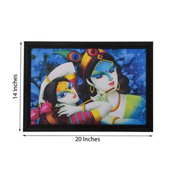 Radha Krishna Satin Matt Texture UV Art Painting 2
