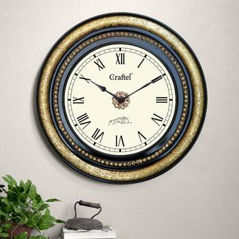 18" AntiqueBrass Metal Decorative Wall Clock for Home 1
