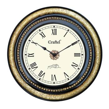 18" AntiqueBrass Metal Decorative Wall Clock for Home 2