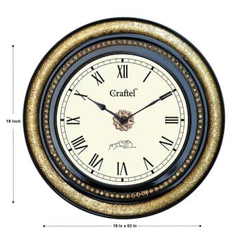 18" AntiqueBrass Metal Decorative Wall Clock for Home 3