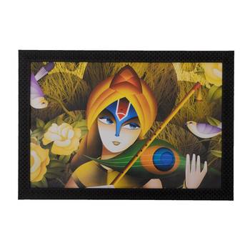 Lovable Krishna Satin Matt Texture UV Art Painting 1