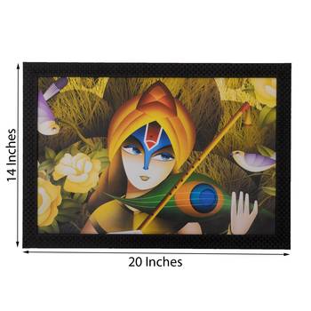 Lovable Krishna Satin Matt Texture UV Art Painting 2