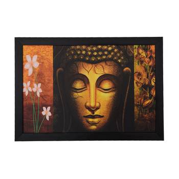 Spritual Buddha Head Satin Matt Texture UV Art Painting 1