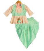 Peplum Top with Dhoti - Peach & Mint