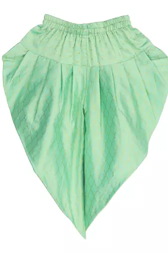 Peplum Top with Dhoti - Peach & Mint