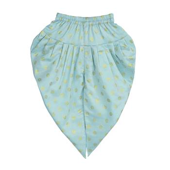 Peplum Top with Dhoti - Pink & Blue 3