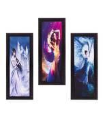 Set Of 3 Dancing Angels Satin Matt Texture UV Art Painting