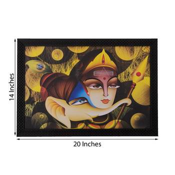 Radha Krishna & Ganesha Satin Matt Texture UV Art Painting 2