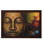 Spritual Buddha Head Satin Matt Texture UV Art Painting