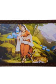 Radha Krishna Satin Matt Texture UV Art Painting