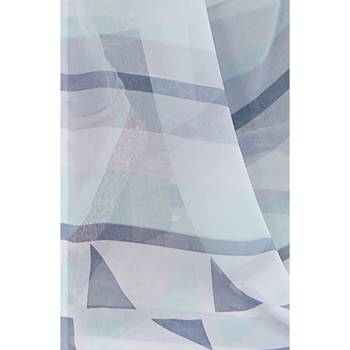 Grey printed georgette saree with blouse 3