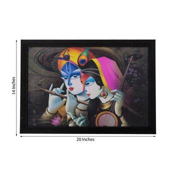 Radha Krishna Satin Matt Texture UV Art Painting 1