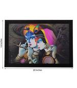 Radha Krishna Satin Matt Texture UV Art Painting