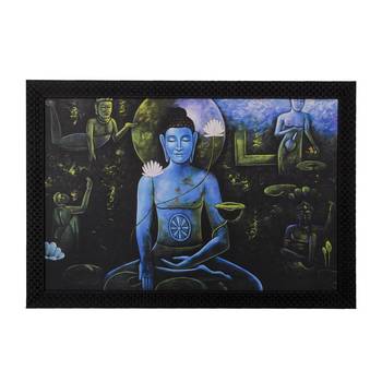 Spritual Buddha with Chakras Satin Matt Texture UV Art Painting 1