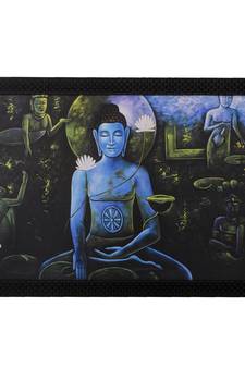 Spritual Buddha with Chakras Satin Matt Texture UV Art Painting