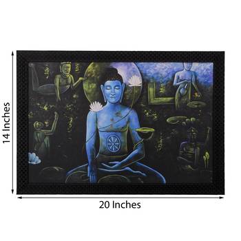 Spritual Buddha with Chakras Satin Matt Texture UV Art Painting 2
