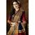 Blue plain cotton silk saree with blouse