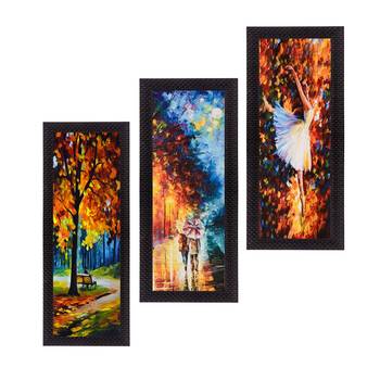 Set Of 3 Couple Love Moments Satin Matt Texture UV Art Painting 1