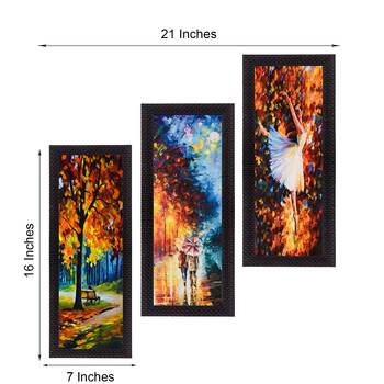 Set Of 3 Couple Love Moments Satin Matt Texture UV Art Painting 2