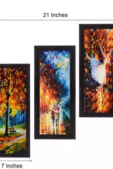 Set Of 3 Couple Love Moments Satin Matt Texture UV Art Painting